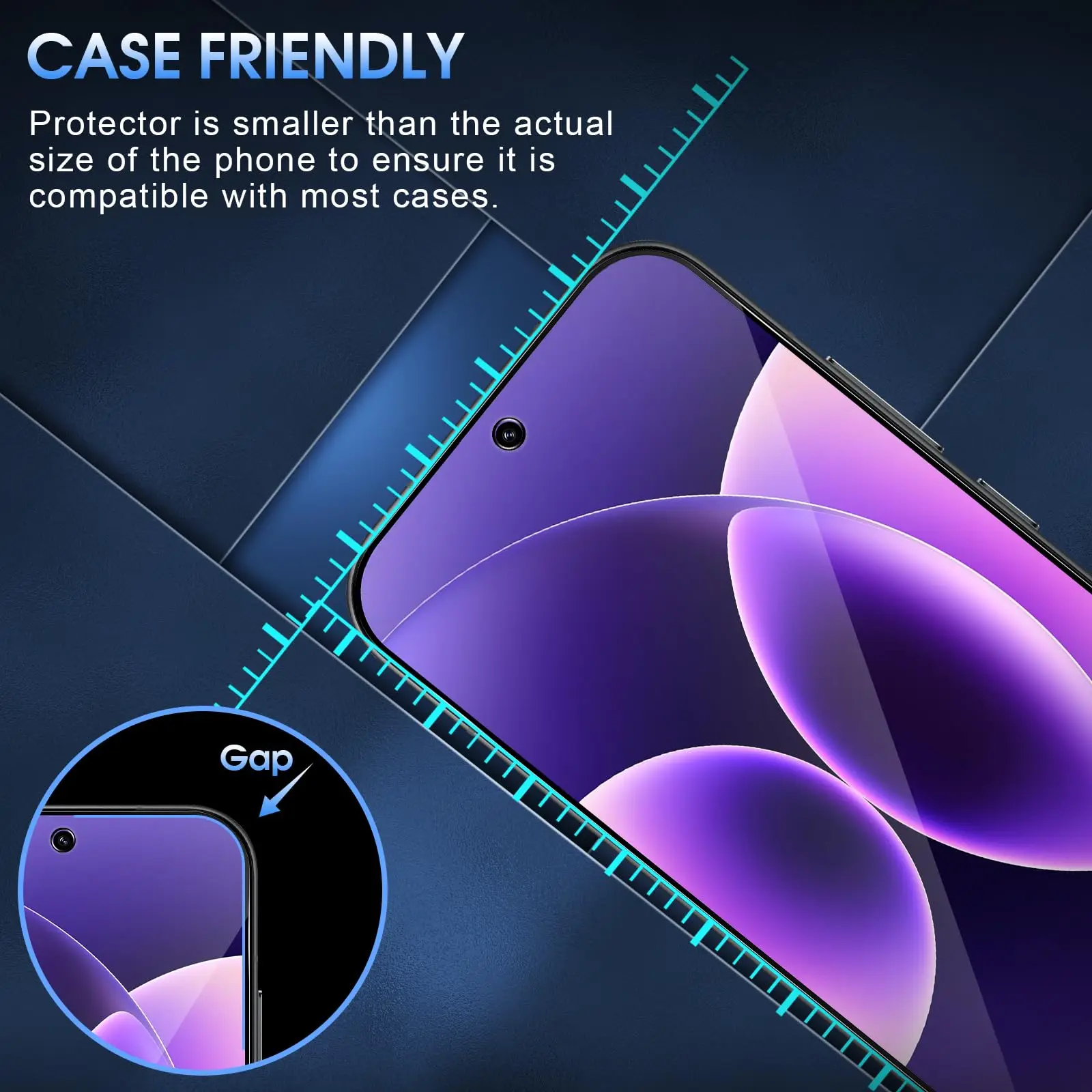 Premium Privacy Tempered Glass Anti-Spy Screen Protector, 6.9-inch, 9H Scratch-Resistant, Case-Friendly Design