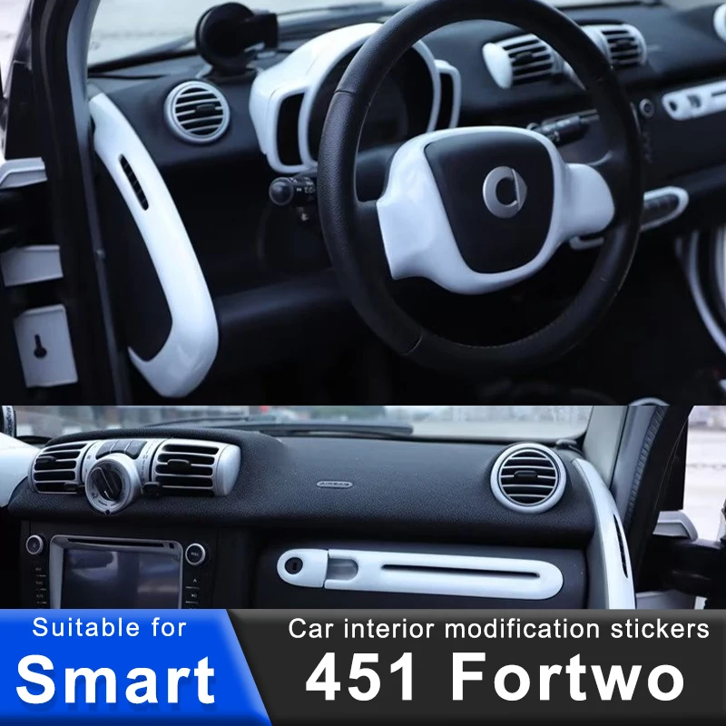 Modifica Auto Per Smart Brabus 451 Fortwo Door Bracciolo Volante Leva Del Cambio Pannello Accessori Per La Decorazione D'Interni