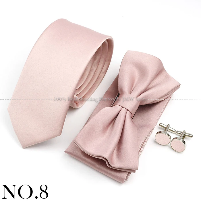 Hot Sale Bowtie Cufflink Brooch Tie Set Polyester Purple Blue Sage Green Necktie For Groom Suit Wedding Cravat Shirt Accessory