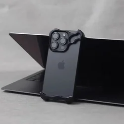 Custodia per telefono in alluminio irregolare con protezione per obiettivo, copertura in lega di alluminio shockproof