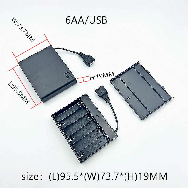Battery Box Portable Mini AA Battery Holder Storage 2-8 x USB Power Supply For LED Strip Light