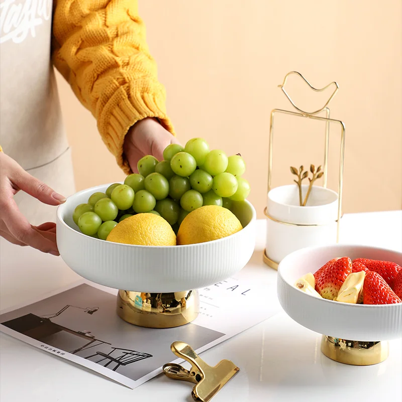 

Керамическая тарелка, высокий стеллаж для хранения искусственных фруктов в европейском стиле