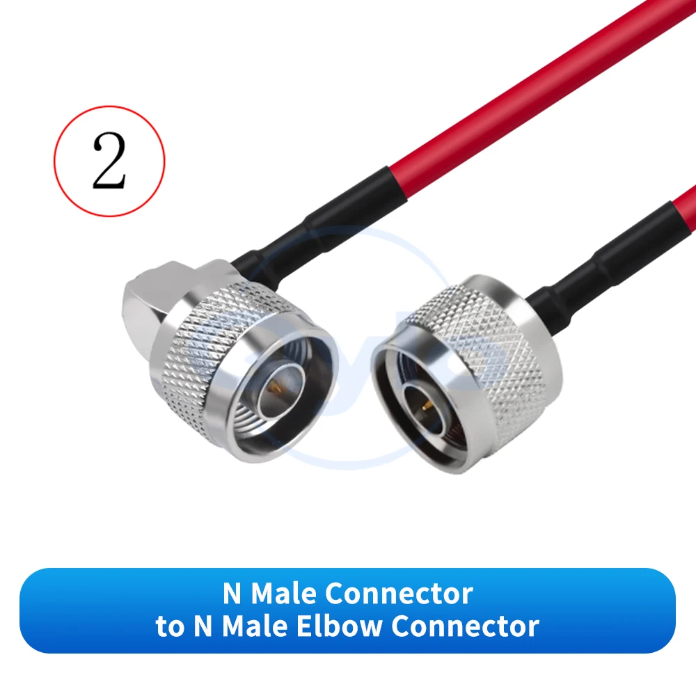 N-zu-N-Adapterkabel RG402, rotes, halbflexibles Hochfrequenz-HF-Kabel, N-Stecker/N-Buchse-Adapterkabel, 18G (1 Stück) – Detail 4