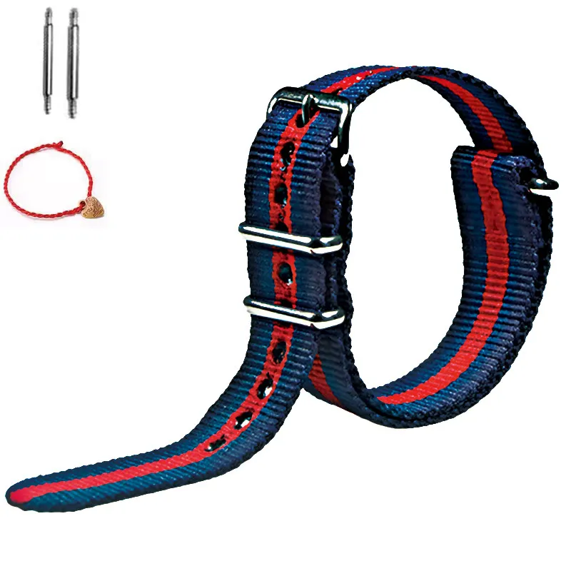 Universal Nylon Canvas Weave Watch Strap - One Piece Loop Wristband