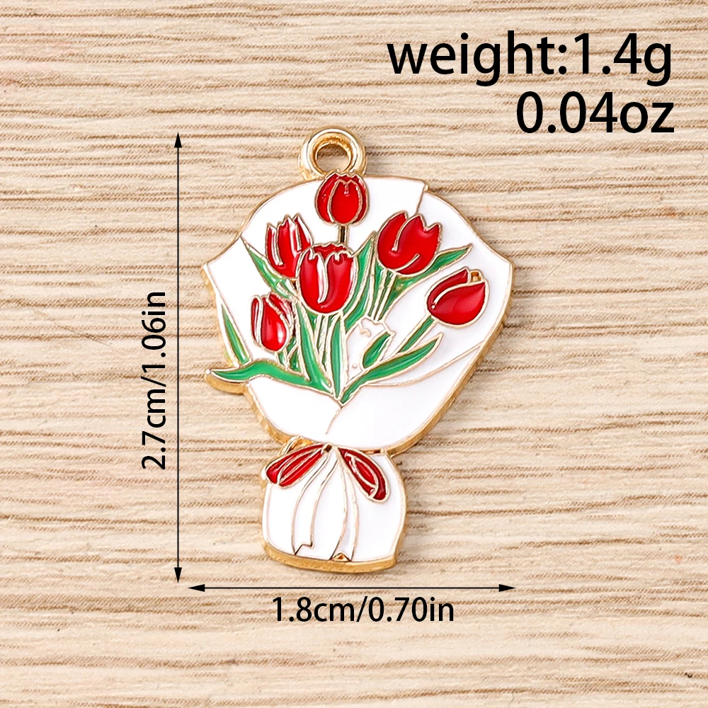 Tusember 10 Stück Emaille-Anhänger für akademische Abschlussmützen, für Halsketten, Ohrringe, DIY, Abschlussfeier, Blumenschmuck, Basteln – Detail 23