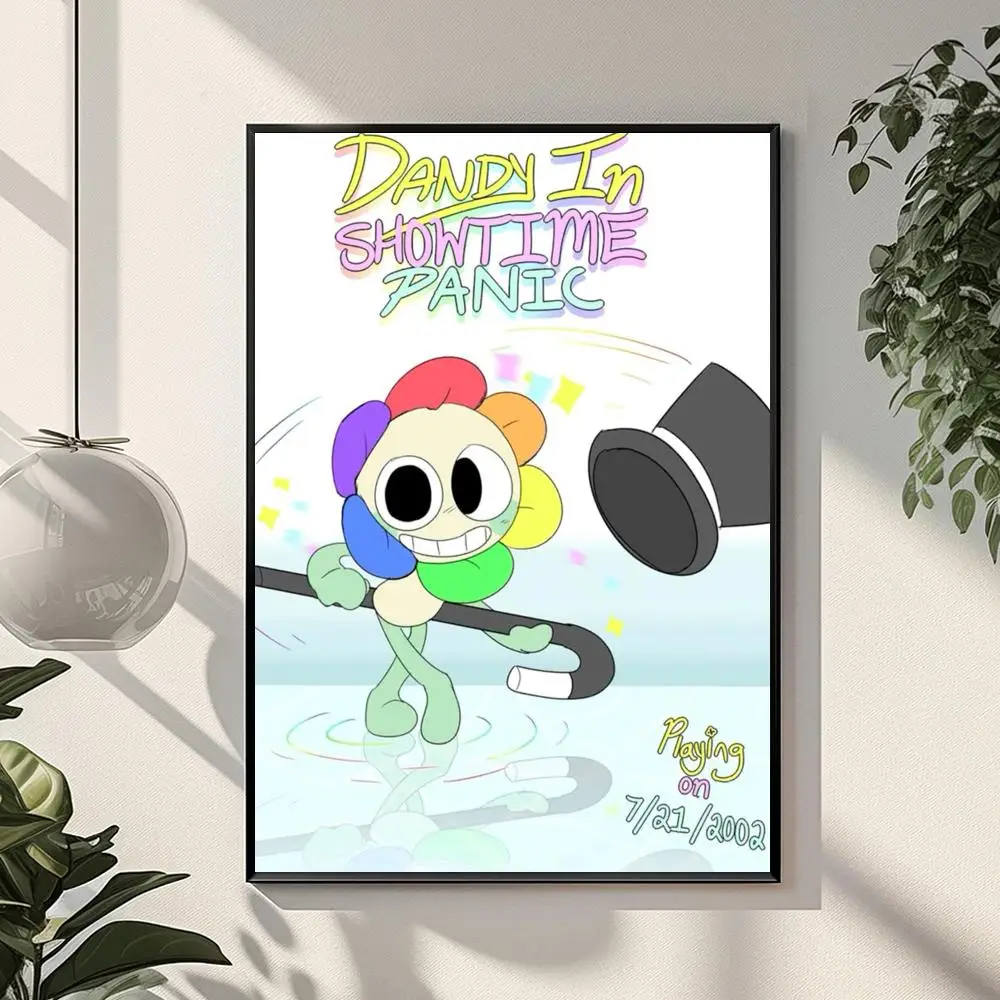 Dynamic Dandy's World Poster - Self-Adhesive Wall Art for Home and Office Decor