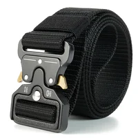 Men's Tactical Belt Heavy-Duty Nylon Belt With Quick-Release Buckle | Adjustable Work Belt For Outdoor Training 2