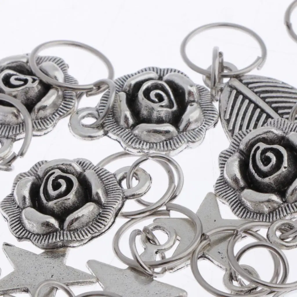 코일 드레드락, 브레이딩 헤어 클립 펜던트, 헤어 액세서리, 모듬 패턴, 35 개