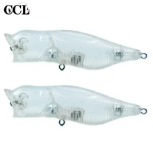 

CCLTBA 15pcs/lot Hard Popper Blank Body Float Fishing Lures 8.5cm 14.5g Unpainted Topwater Popper Bait Wobbler Fishing Tackle
