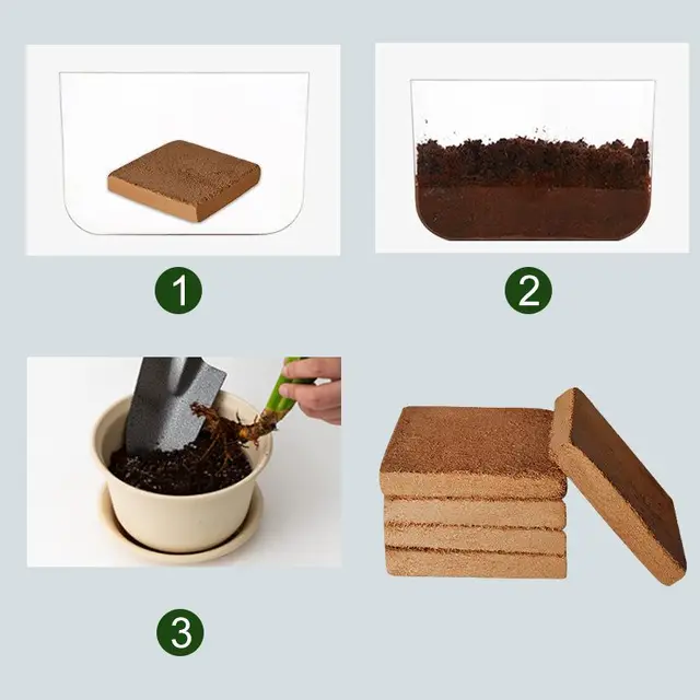 100 G Kókuszpellet Talaj Kókuszdiószál Tápanyag Könnyű Növény Sűrített Bázis Kókuszdió Tégla Virágok Zöldségek - Image 5