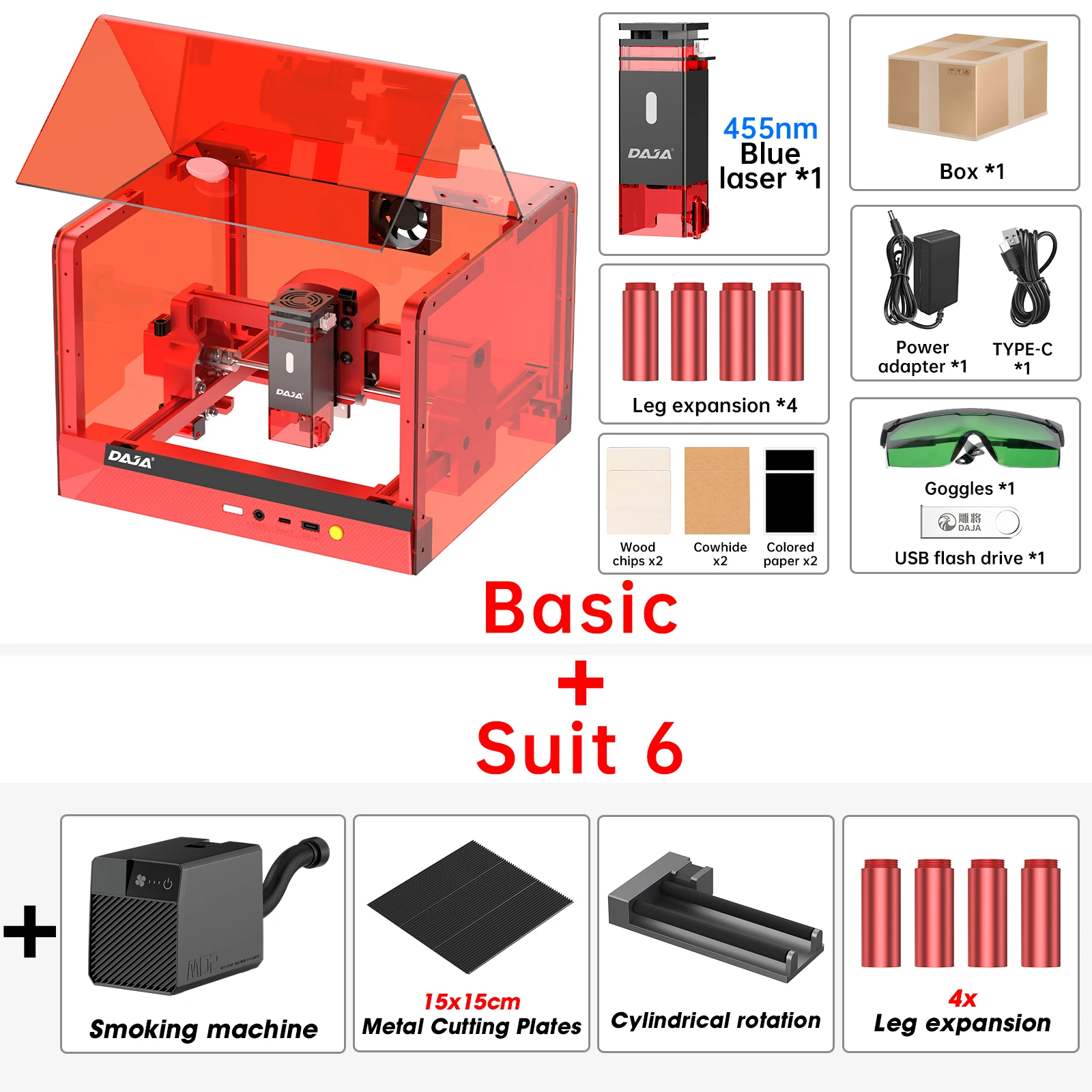DAJA レーザー彫刻機 A7 mini Pro レーザーカッター Daja A7 Mini Pro 5w/10w Laser Engraving & Cutting Machine For Wood
