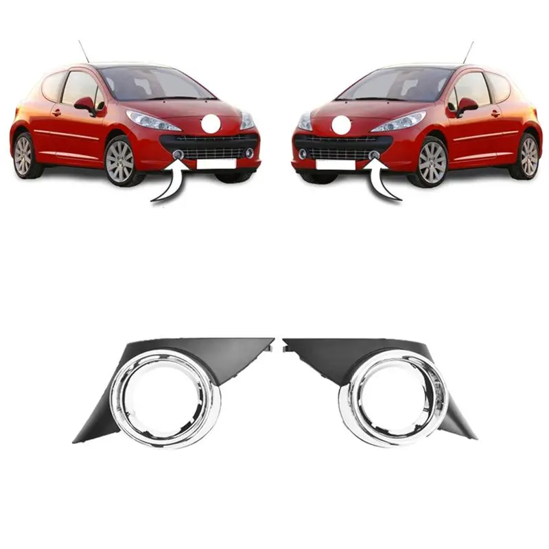 NEW-207 스포츠 2006 2007 2008 2009년형 후드 프레임 안개등 램프 커버 베젤 트림 자동차 전면 라이트 커버