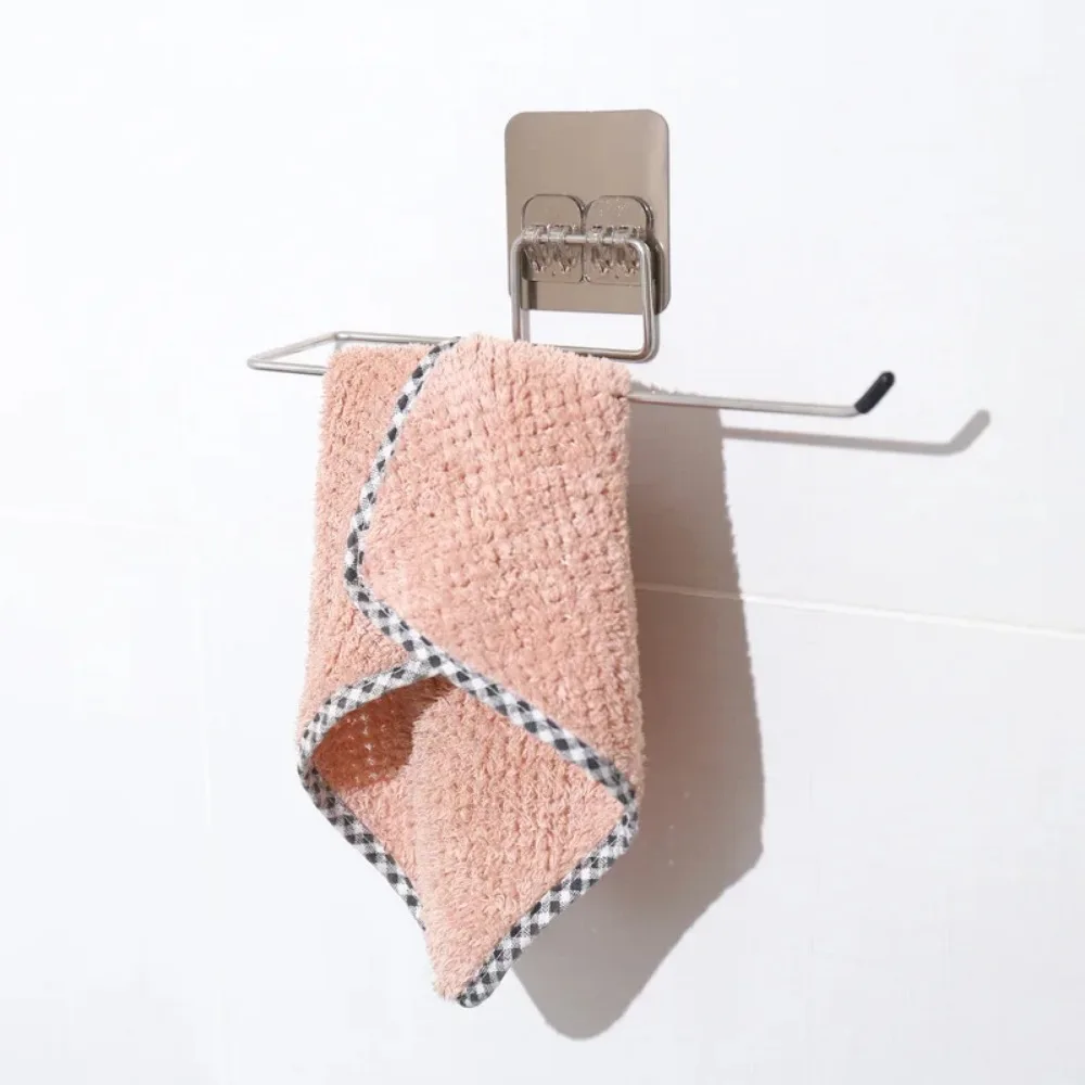 1PCS Kitchen Paper Towel Holder Adhesive Toilet Paper Rack Towel Hanger Tissue Dispenser Roll Napkin Cabinet Storage Accessories