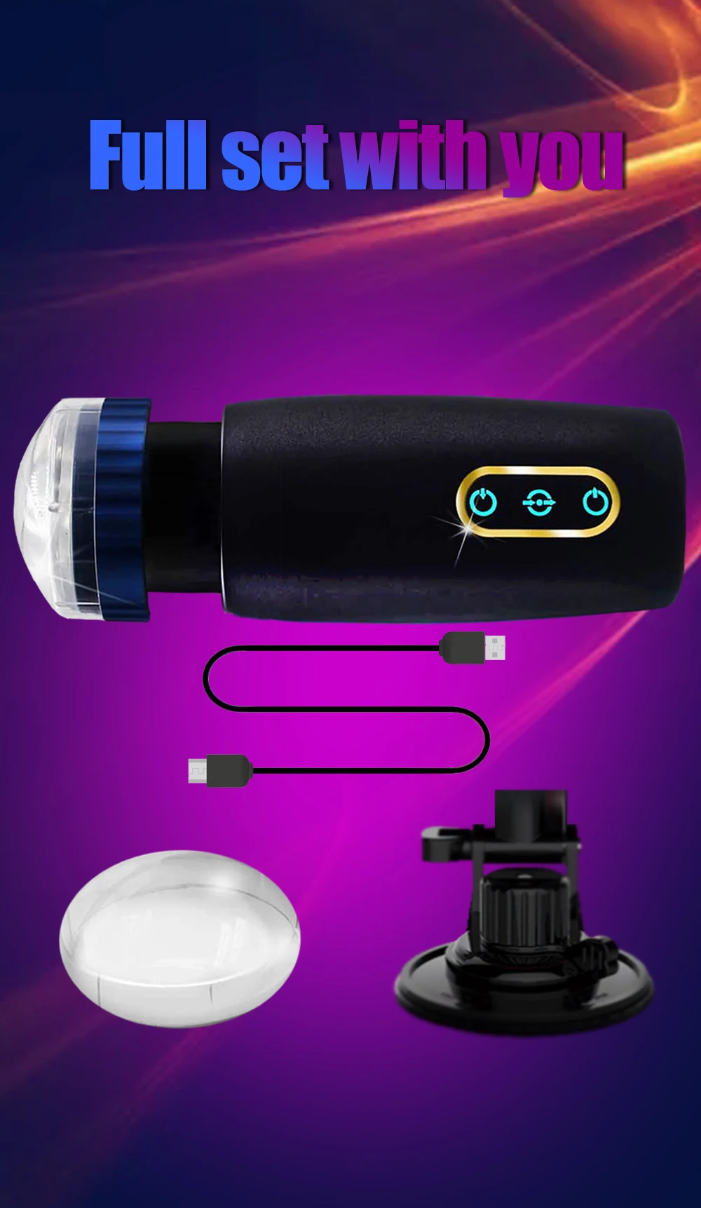Male Automatic Telescopic Masturbator With Thrusting Function_voghion.com