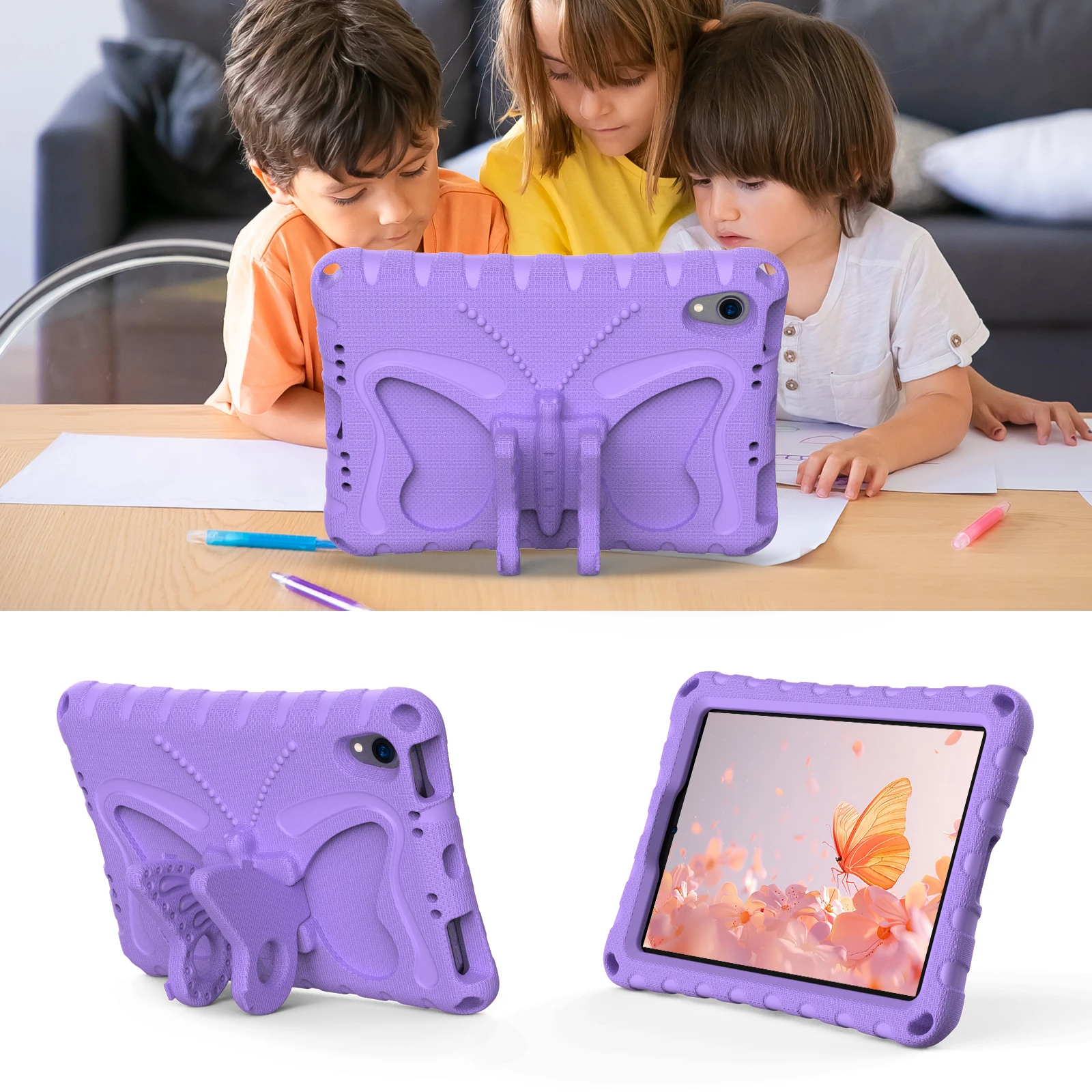 Adorable Butterfly Stand Shockproof Kids Tablet Case