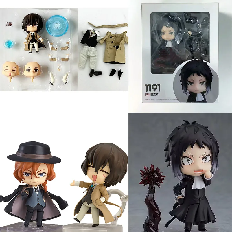 Jiumaocleu Bungo Stray Dogs Figure, Q Ver Akutagawa Ryunosuke Figura Modello Statua Anime Action Figure Giocattolo Carino Fatto a mano Decorazione Desktop