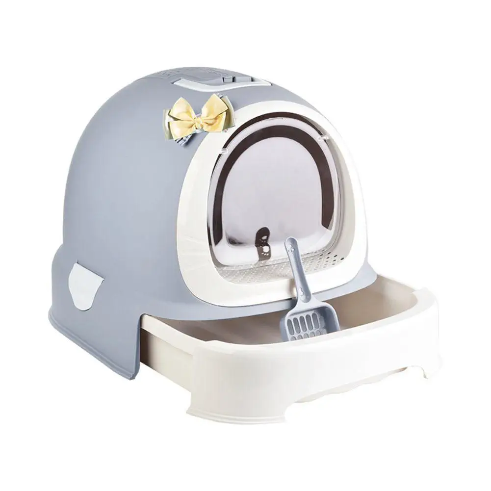 

Pet Self-cleaning Litter for Cats Closed Cats Arjanuary Sandbox Katzenklo Petkit Toilet Tray Box Sand Automatic January Bathroom