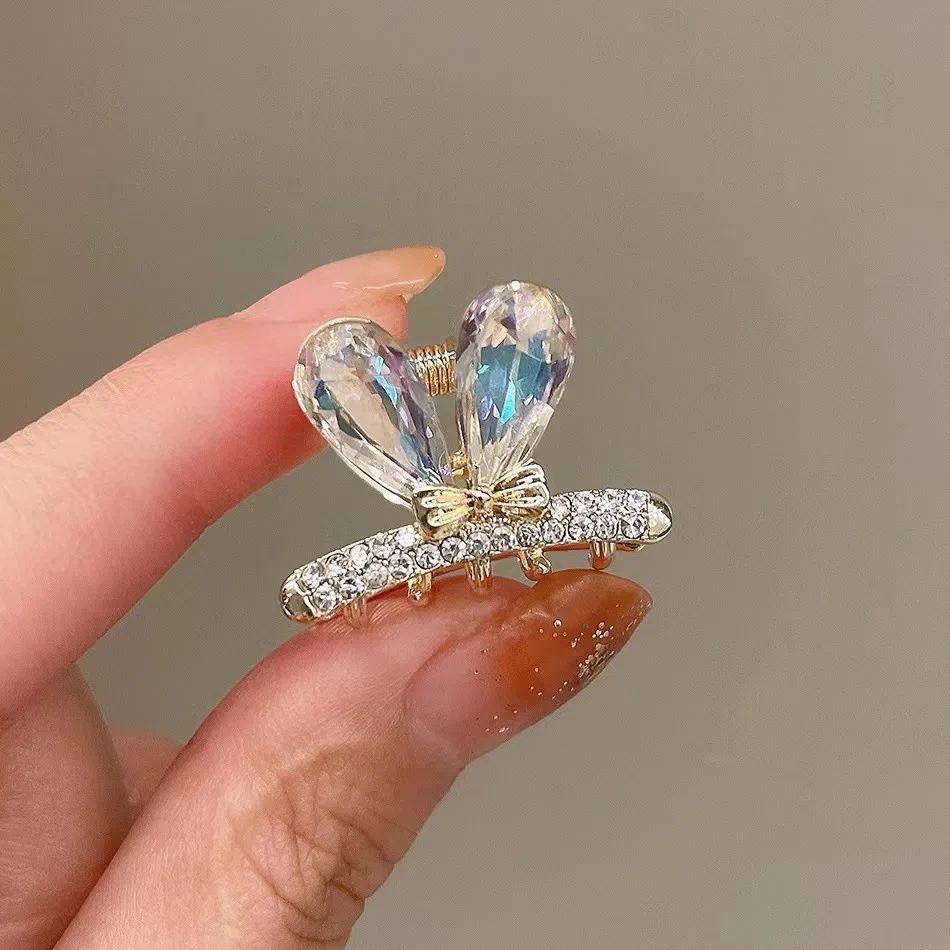 Kristall Hasen ohren kleine Haare Klaue Frauen Stirn Seite Pony Clip niedlichen Kopf bedeckung Prinzessin Kopf Top Clip – Detail 1