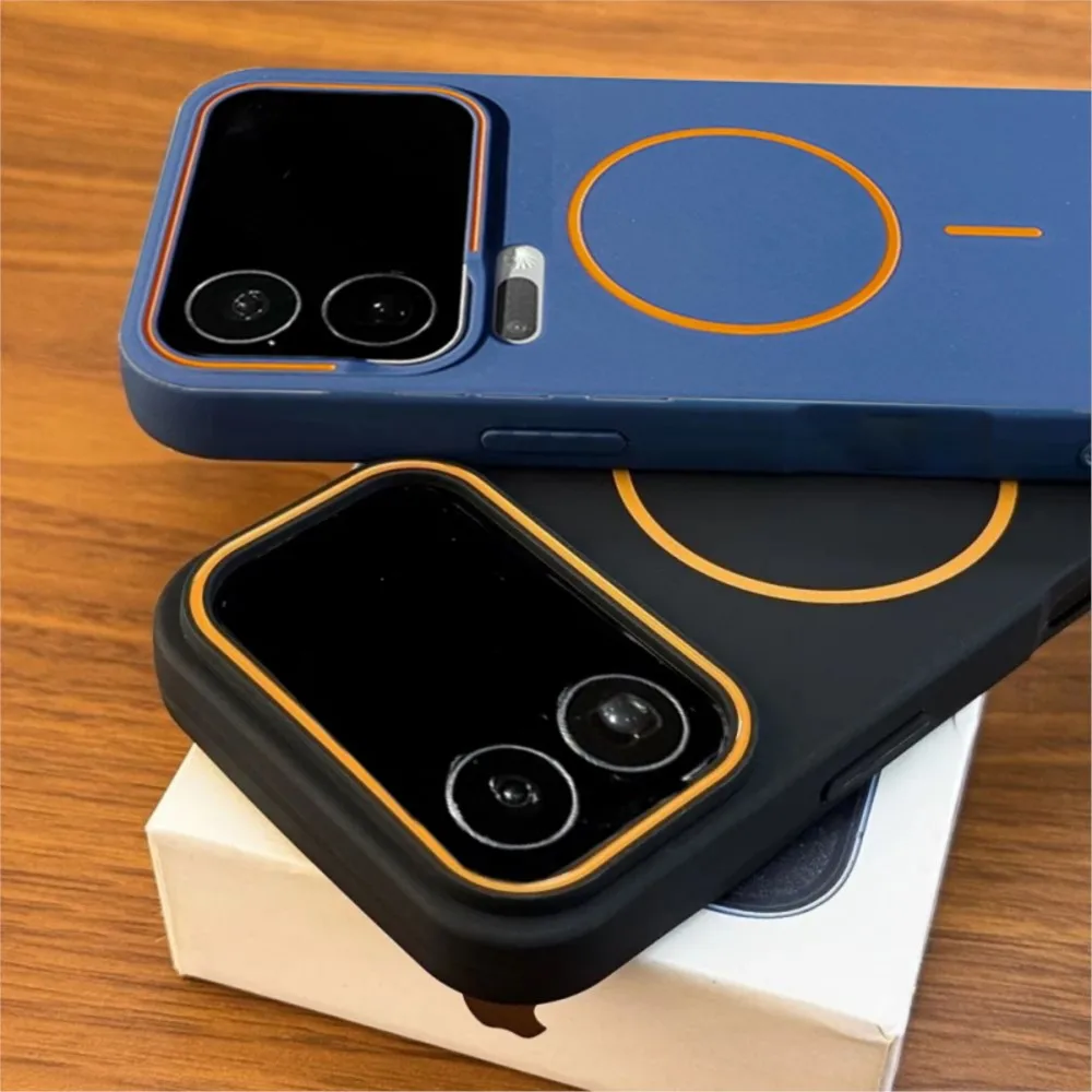 Matte Liquid TPU Silicone Magnetic Case with Wireless Charging Compatibility