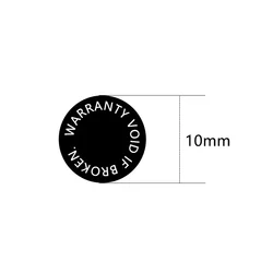 Tamper - Evident Security Seal Stickers - Brittle Paper Warranty Void Labels - 500pcs (Diameter 10mm)