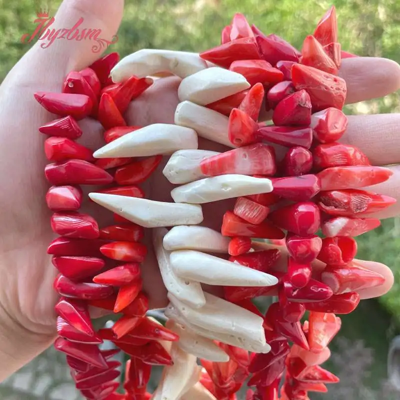 

Natural Coral Freeform Stone Beads Spacer For DIY Necklace Bracelets Earring Jewelry Making Strand 15" Free Shipping