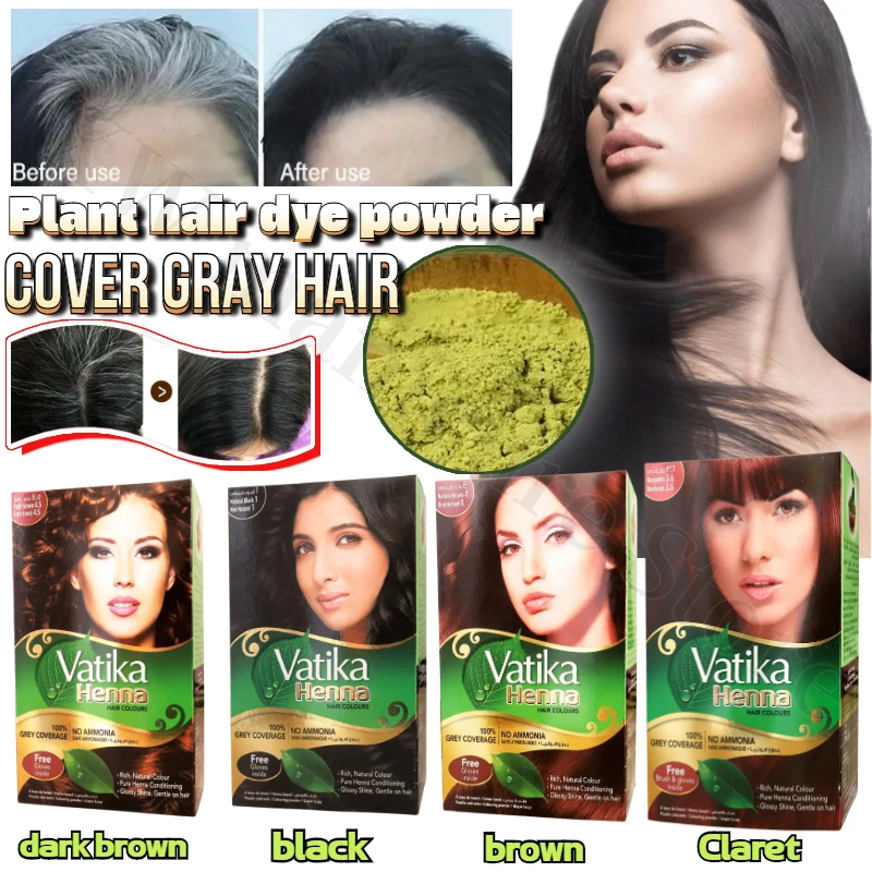 

Indian Pure Plant Henna Hair Dye Natural Hair Black Light Dark Brown Wine Red Dye Tonic Color Hair Powder Lawsonia Inermis