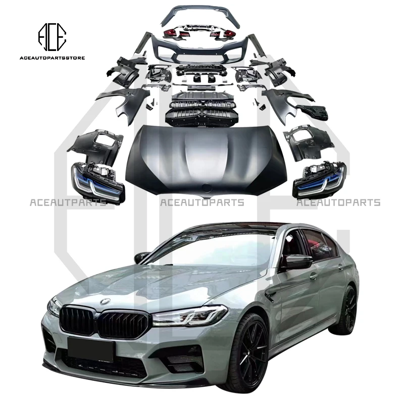 Wholesale Car bumpers for BMW 5 series G30 G38 530i 540i 2018-2020 facelift  2021 M5 Body Kit Hood Fenders Headlights Taillights - AliExpress