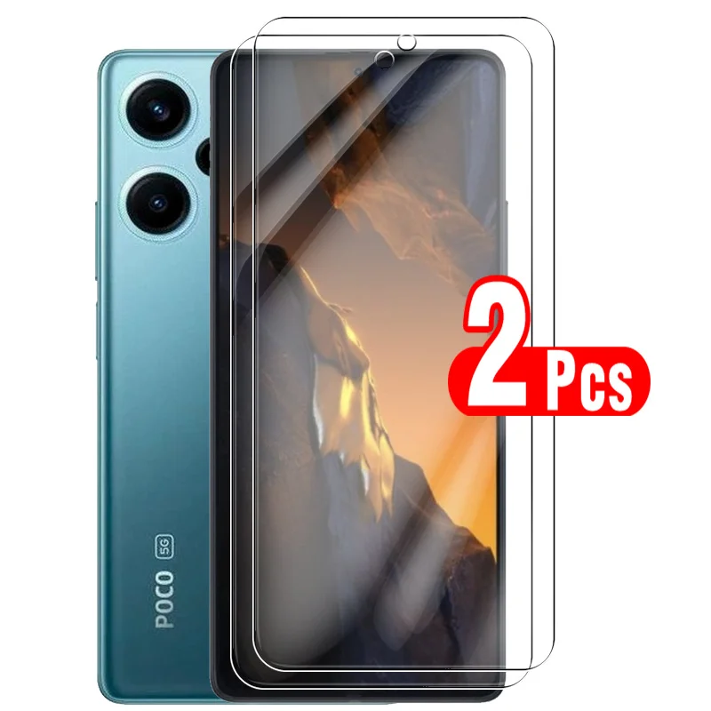 

2pcs full cover screen protector tempered glass for Xiaomi Poco F5 F 5 PocoF5 Pro phone protection film Poxo F5 protective glass