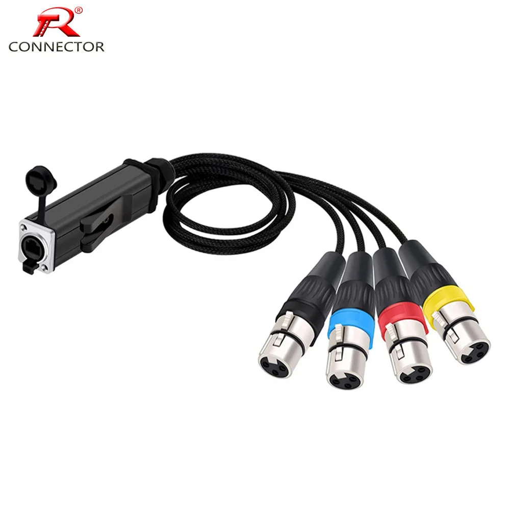 

Новый преобразователь RJ45 CAT5 на 4 канала 3 контакта XLR многосетевой приемник удлинитель аудио кабель сплиттер для студии сценической записи
