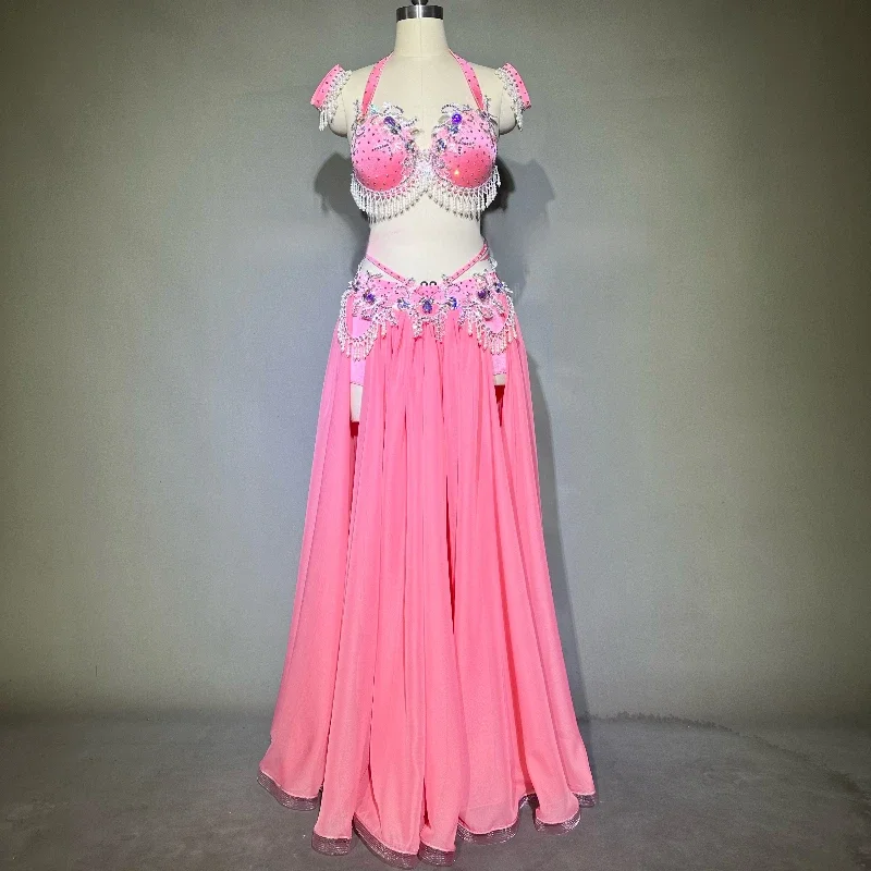 Belly Dance Skirts Tassel Bandage Solid Women's Training Performance