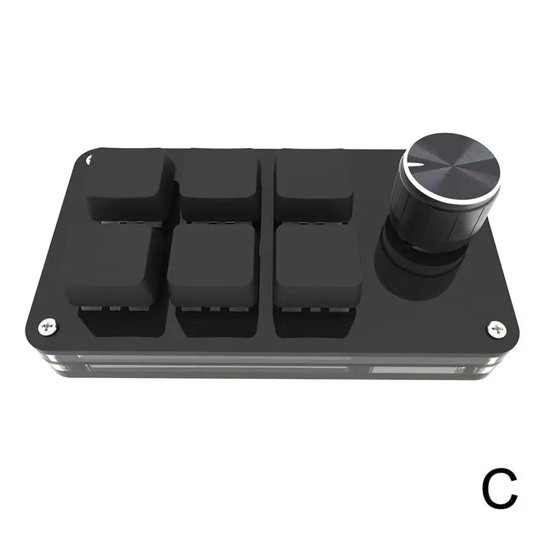 Macro Keyboard Knob 6 Keys 1 Knob Custom Mechanical Keyboard Hot swap Designer One-handed Keypad Game Photoshop Macropad gaming computer keyboard Keyboards