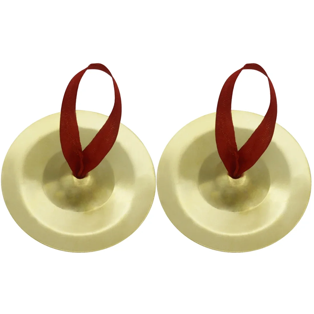 IRIN 1 Pairs Brass Finger Cymbals Belly Dance Indian Dance Golden Finger Cymbals With Rope Diameter 7cm Percussion Instrument