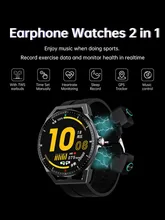 2023 New Smartwatch Heart Rate Health Monitor  Fitness Tracker IP66 Waterproof Watch with Bluetooth Earbuds TWS Headphones 