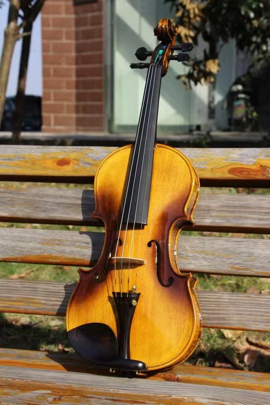 Acoustic Violin Hand Carved Beethoven Violin 4/4 European spruce Antonio Stradivari violin professional musical instrument violino acoustic violin violin accessories