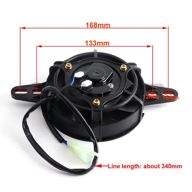 Motorcycle Cooling Fan 12V Motorcycle Cooling fan Oil Cooler Electric Radiator Engine Radiator For 150cc-250cc ATV Quad Go Kart Buggy Motocross Parts