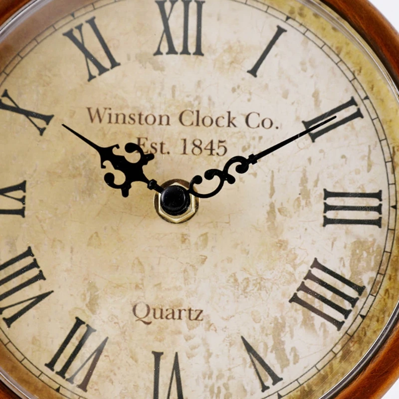 Vintage Retro Iron Ornament Battery Operated Silent Table Clock Home Bedroom Living Room Office Decor retro desk clock