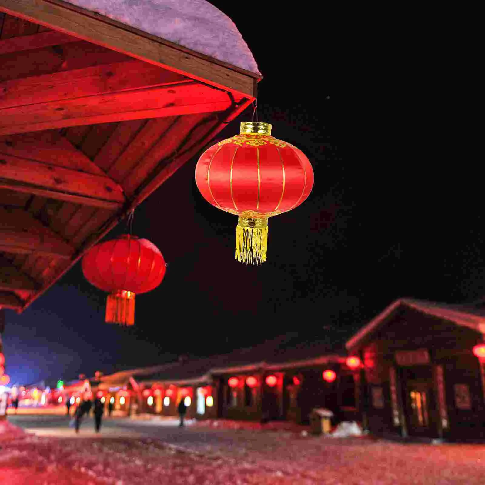 

Chinese New Year Hanging Decor Outdoor Red Lantern Decoration Wedding Decorations Traditional