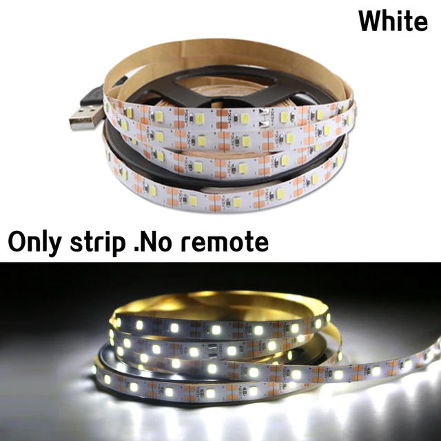 DC 5V Led Strip USB Light TV PC Backlight 2835 Warm White Cable Tape Diode USB 5 V Volt Led Strip Light Lamp For Room Home Decor White