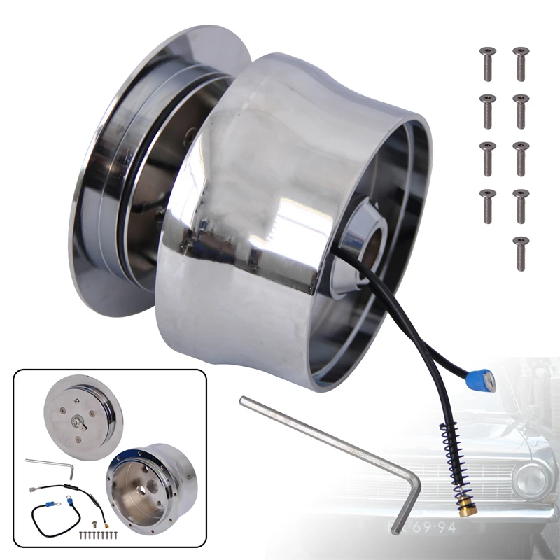 9 Hole Chrome Aluminium Steering Wheel Adapter For GMC Chevy 1969-1994 Hot Rod