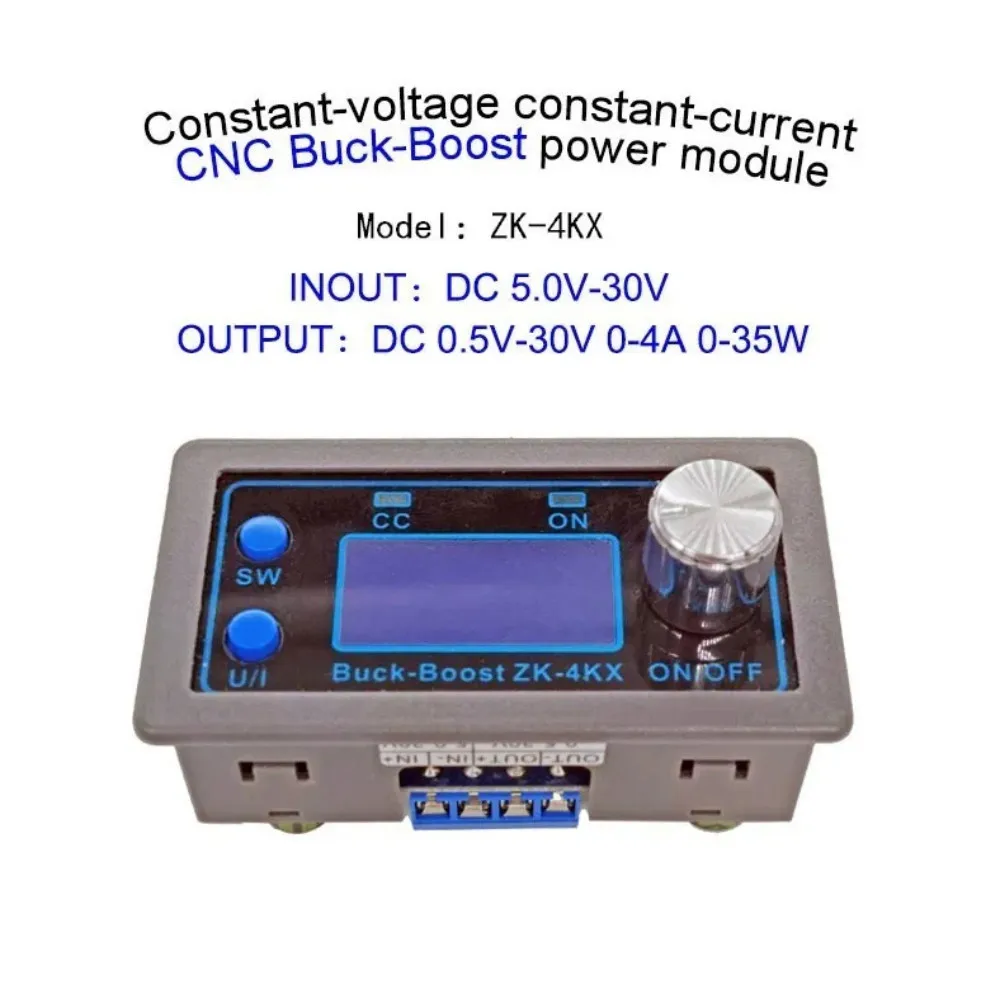 ZK-4KX DC DC Buck Boost Converter CC CV 0.5-30V 4A 5V 6V 12V 24V Power Module Adjustable