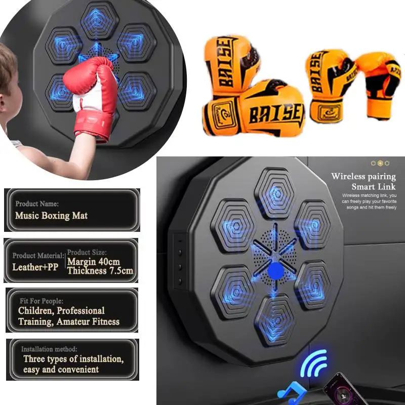 Máquina De Boxeo Musical Recargable Con Bluetooth Y Luces | Cuotas Sin