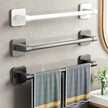 Porta asciugamani da bagno  Bianco  Senza perforazione  Bagno  Grigio  Portasciugamano  Portasciugamani  Autoadesiva  Portasciugamani da bagno  Portasciugamani 1