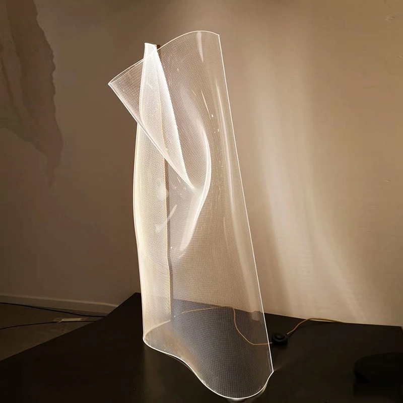 Artistical Wave Table Lamps 2024 New Trend Post-Modern Dimmable LED Indoor Study Desk Lighting Acrylic Table Lamp for Bedroom 6