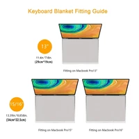 Chiffon de protection pour clavier d'ordinateur portable – Doublure en microfibre durable et résistante aux déchirures et chiffon de nettoyage et de polissage compatible avec MacBook 3