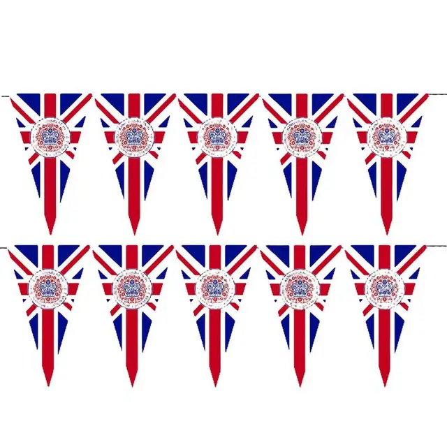 King Charles Iii Bunting Outtoor Union Jack England Zászlók Élénk Színek És Fade Bizonyíték 16.4Ft 3 Koronázási Zászló - Image 5