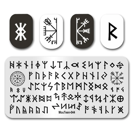 Art Nail Stamp MouTeen183 Divine Soldier Nail Stamping Plates Manicure Set For Nail Art Stamper 2