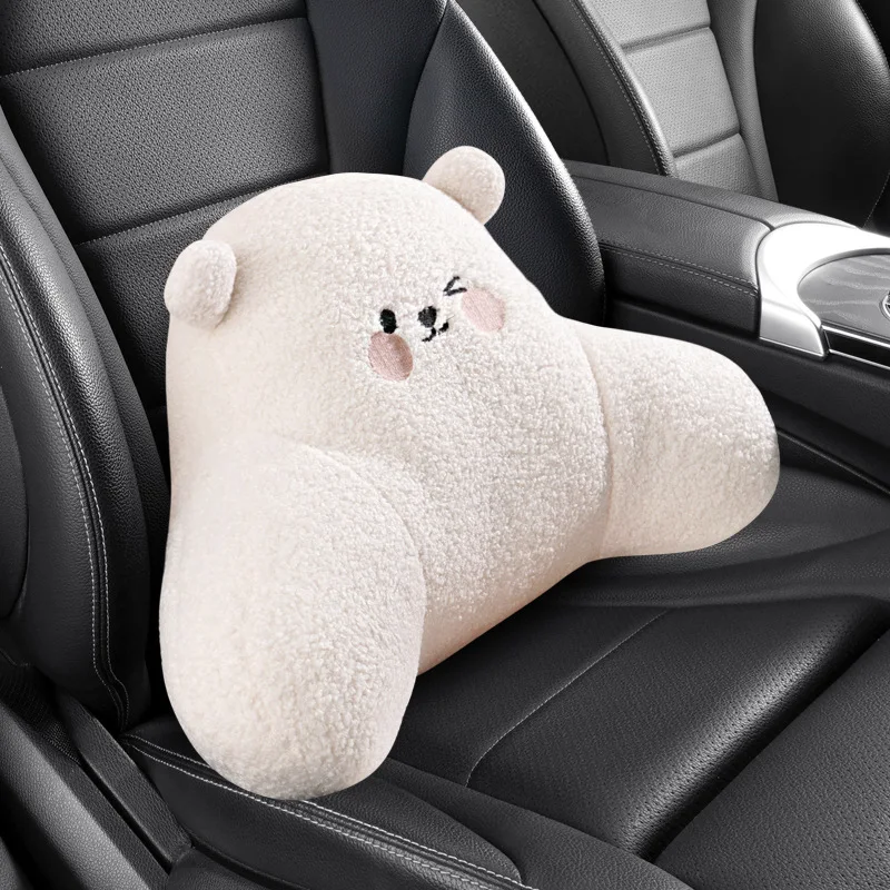 New Arrival Cartoon Bear Cute Car Interior Accessories Car Lumbar Support  Headrest Neck Pillow - AliExpress