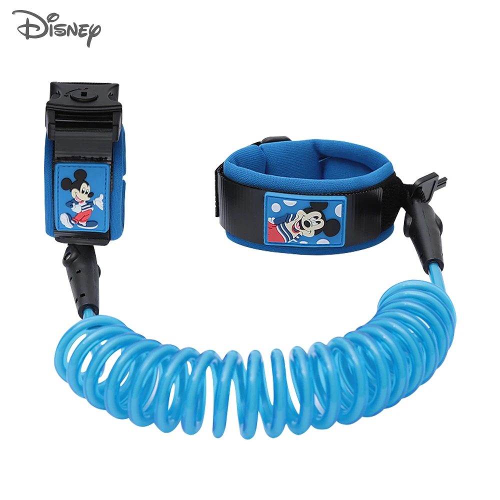 Disney Brand Baby Anti-lost Bracelet With Lock Anti-missing Harness Strap Rope Lock-proof Belt 1.8m For Kids Toddlers Children baby harness baby loss prevention bracelet safety wristbands bracelets