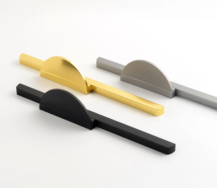 do armário Puxa, Gold Black Gray Handle, New chinês folio Pair