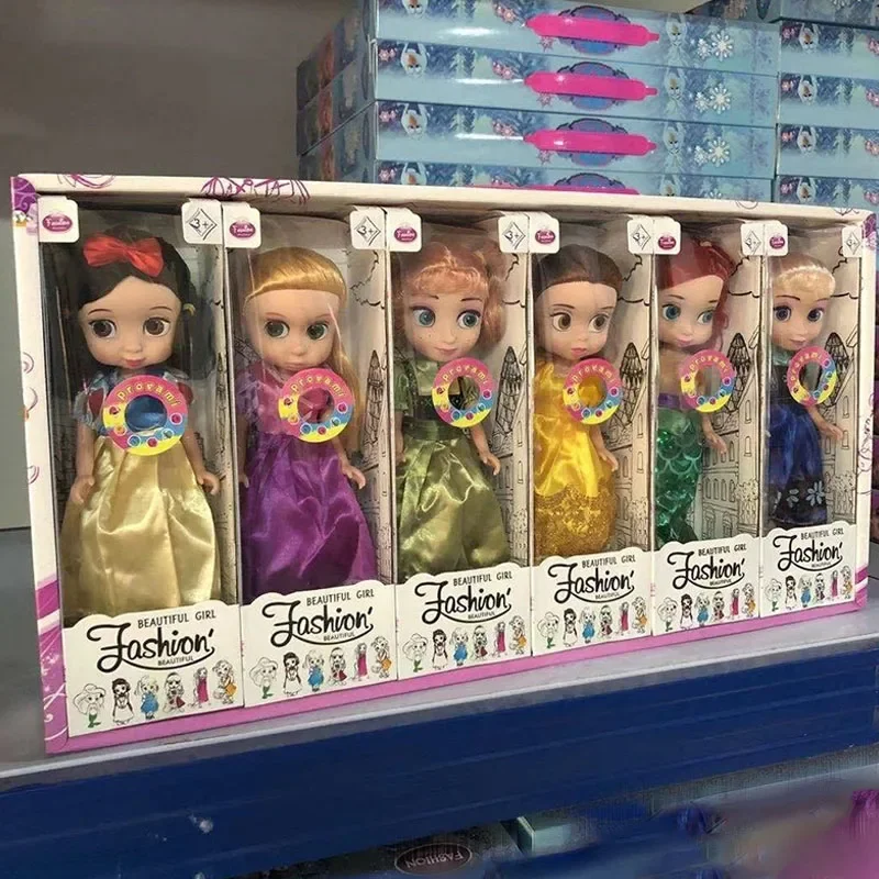 Disney Frozen Princess Elsa Mermaid Rapunzel Dolls Girls Play House Toy Anime Action Figures Animator Princess Dolls Regalo Per Bambini